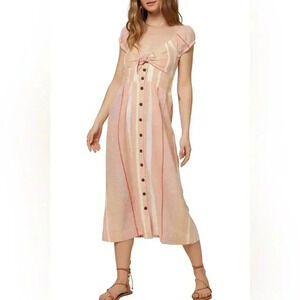 O’Neill Tie-Front Midi Dress